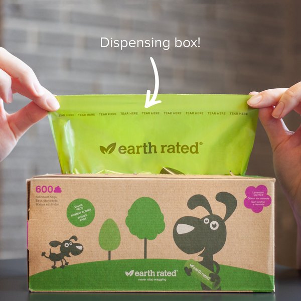 Earth Rated Dog Poop Bags, Thick Grab & Go Single Roll