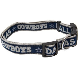 Pets First NFL Nylon Dog Collar, Dallas Cowboys, Small: 8 to 12-in neck, 3/8-in wide