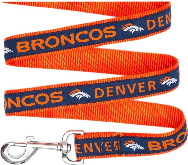 Pets First NFL Nylon Dog Leash, Denver Broncos, Small: 4-ft long, 3/8-in wide slide 1 of 5