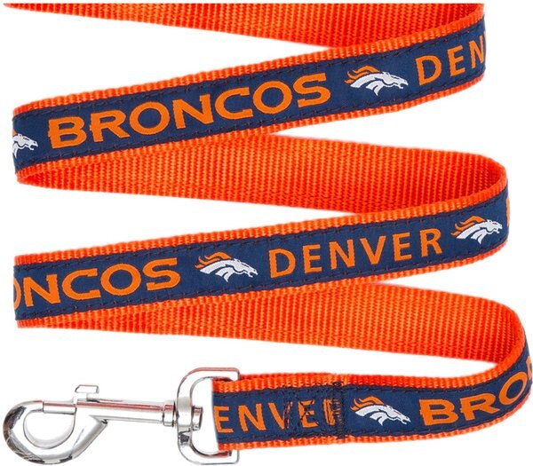 Pets First NFL Nylon Dog Leash, Denver Broncos, Large: 6-ft long, 1-in wide slide 1 of 5