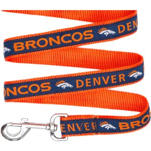 Pets First NFL Nylon Dog Leash, Denver Broncos, Large: 6-ft long, 1-in wide