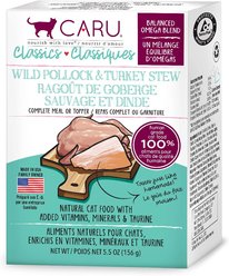 Caru Classics Wild Pollock & Turkey Stew Wet Cat Food, 5.5-oz box, case of 12