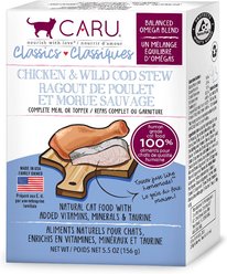 Caru Classics Chicken & Wild Cod Stew Wet Cat Food, 5.5-oz box, case of 12