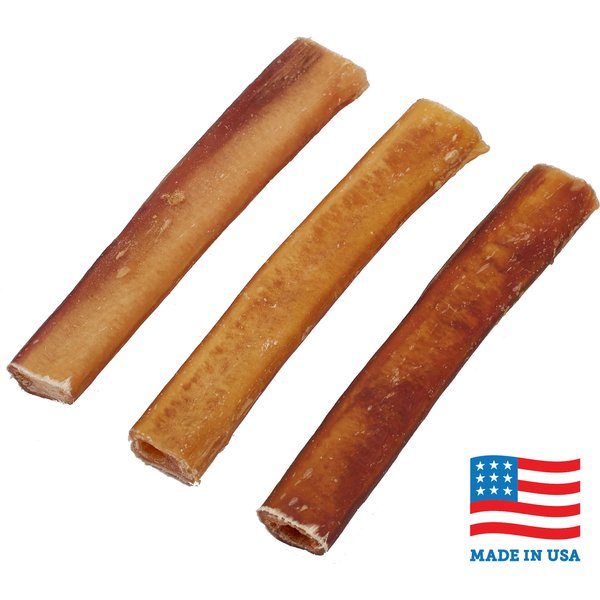 BONES & CHEWS Jumbo Bully Stick 6" Dog Treats, 3 count
