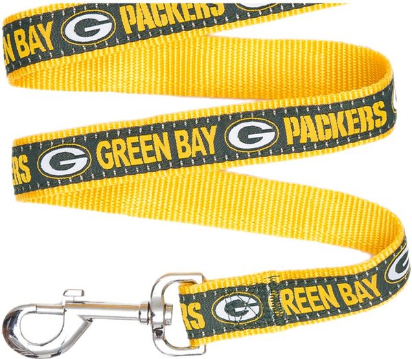 Pets First NFL Nylon Dog Leash, Green Bay Packers, Medium: 4-ft long, 5/8-in wide slide 1 of 5