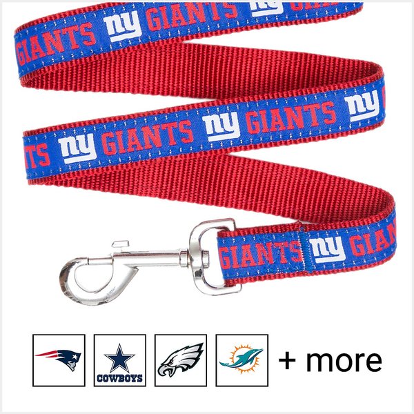Pets First NFL Nylon Dog Leash, New York Giants, Medium: 4-ft long, 5/8-in wide slide 1 of 5