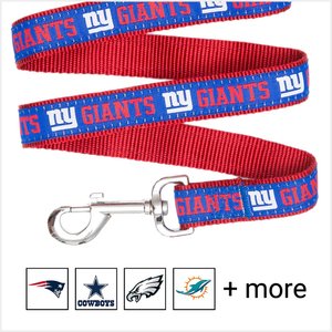 Pets First NFL Nylon Dog Leash, New York Giants, Medium: 4-ft long, 5/8-in wide