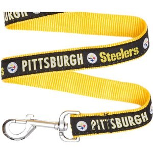 Pets First NFL Nylon Dog Leash, Pittsburgh Steelers, Small: 4-ft long, 3/8-in wide
