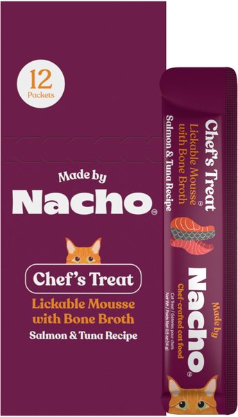 Moochie Tuna & Salmon Recipe Lickable Cat Treats, 2.2-lb box, case of 60