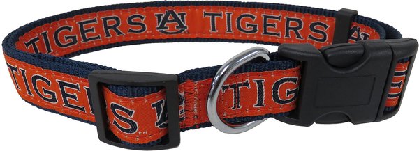 Pets First NCAA Nylon Dog Collar, Auburn Tigers, Small: 6 to 12-in neck, 3/8-in wide slide 1 of 5