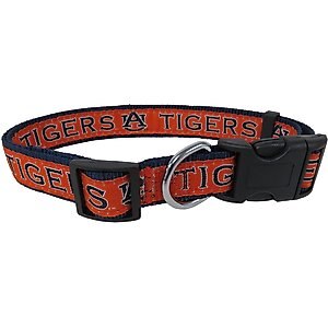 Pets First NCAA Nylon Dog Collar, Auburn Tigers, Small: 6 to 12-in neck, 3/8-in wide