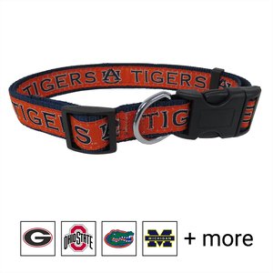 Pets First NCAA Nylon Dog Collar, Auburn Tigers, Large: 14 to 24-in neck, 1-in wide
