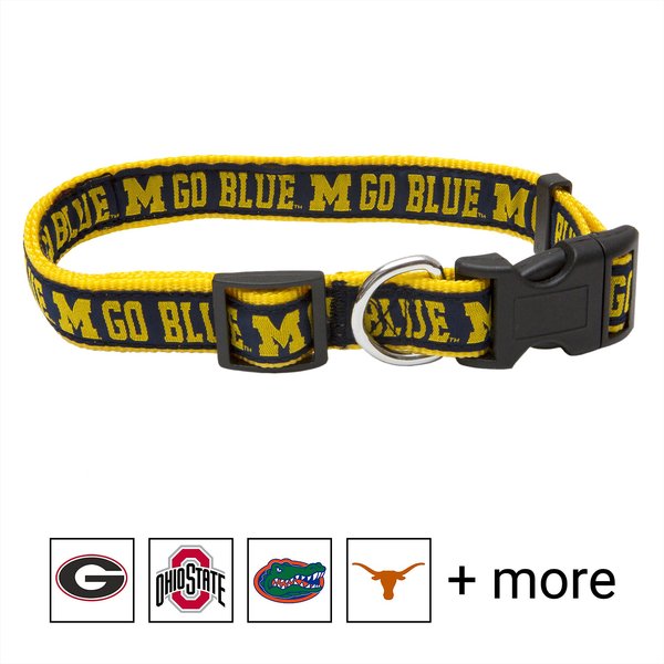 Pets First NCAA Nylon Dog Collar, Michigan Wolverines, Small: 6 to 12-in neck, 3/8-in wide slide 1 of 5