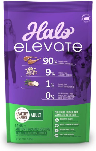 Halo Elevate Healthy Grains Lamb Recipe Dry Dog Food