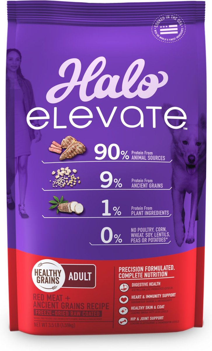 Halo Elevate Healthy Grains Red Meat Recipe Dry Dog Food