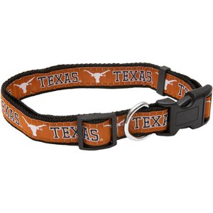 Pets First NCAA Texas Longhorns Nylon Dog Collar, Texas Longhorns, Large: 14 to 24-in neck, 1-in wide