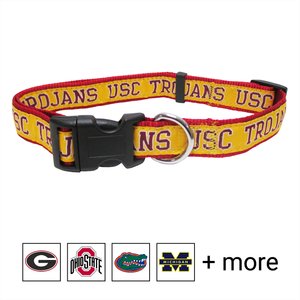 Pets First NCAA Nylon Dog Collar, Southern California Trojans, Small: 6 to 12-in neck, 3/8-in wide