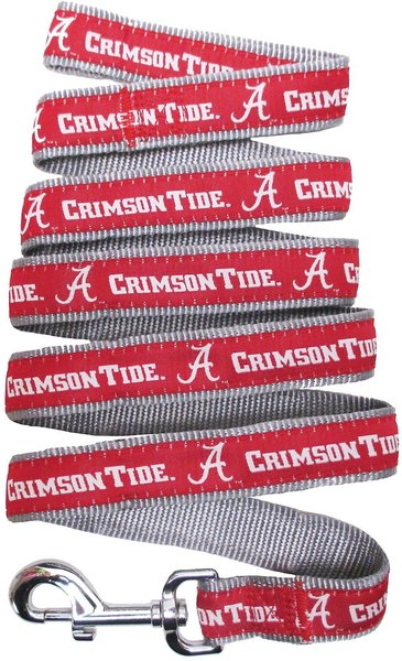 Pets First NCAA Nylon Dog Leash, Alabama Crimson Tide, Small: 4-ft long, 3/8-in wide slide 1 of 4