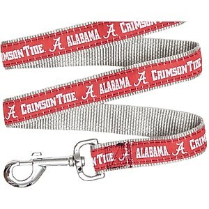 Pets First NCAA Nylon Dog Leash, Alabama Crimson Tide, Medium: 4-ft long, 5/8-in wide