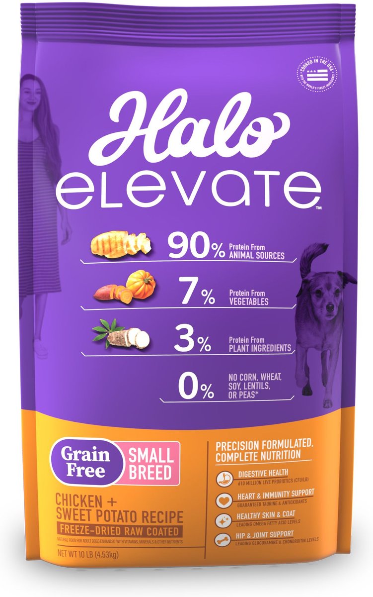 HALO Elevate GrainFree Chicken Recipe Small Breed Dry Dog Food, 10lb