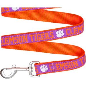 Pets First NCAA Nylon Dog Leash, Clemson Tigers, Small: 4-ft long, 3/8-in wide
