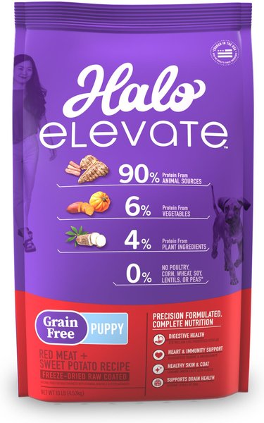 HALO Elevate Puppy Formula Grain Free Red Meat Recipe Dry Dog Food