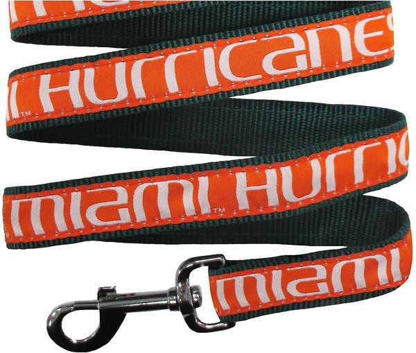 Pets First NCAA Nylon Dog Leash, Miami Hurricanes, Medium: 4-ft long, 5/8-in wide slide 1 of 5