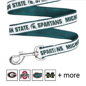 Pets First NCAA Nylon Dog Leash, Michigan State Spartans, Large: 6-ft long, 1-in wide