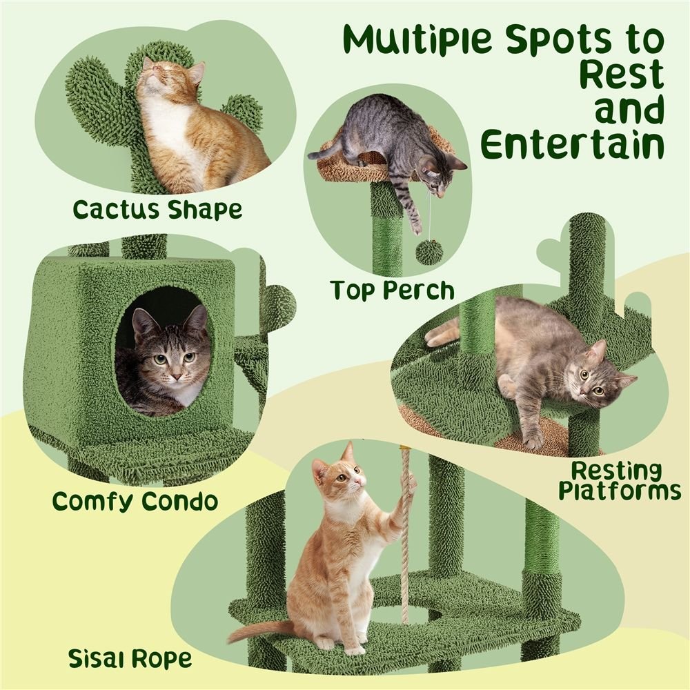 Yaheetech Cactus 70.5-in Cat Tree