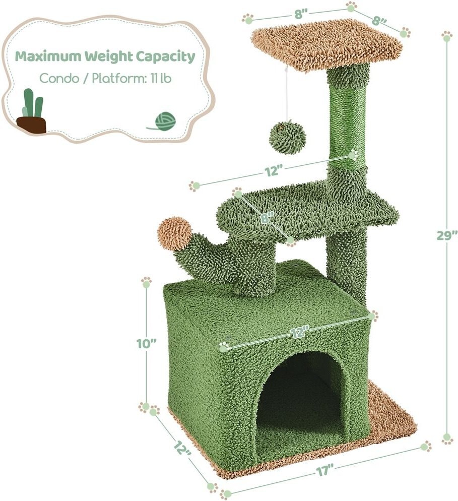 YAHEETECH Cactus 29in Cat Tree