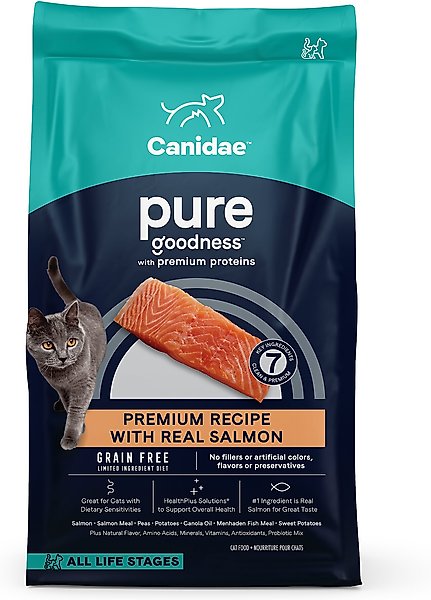 CANIDAE Grain-Free PURE Limited Ingredient Salmon Recipe Dry Cat Food, 10-lb bag slide 1 of 9