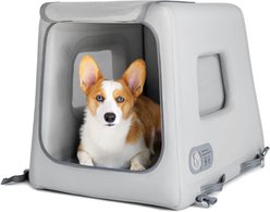 Diggs Enventur Inflatable Travel Dog Kennel, Grey, Small