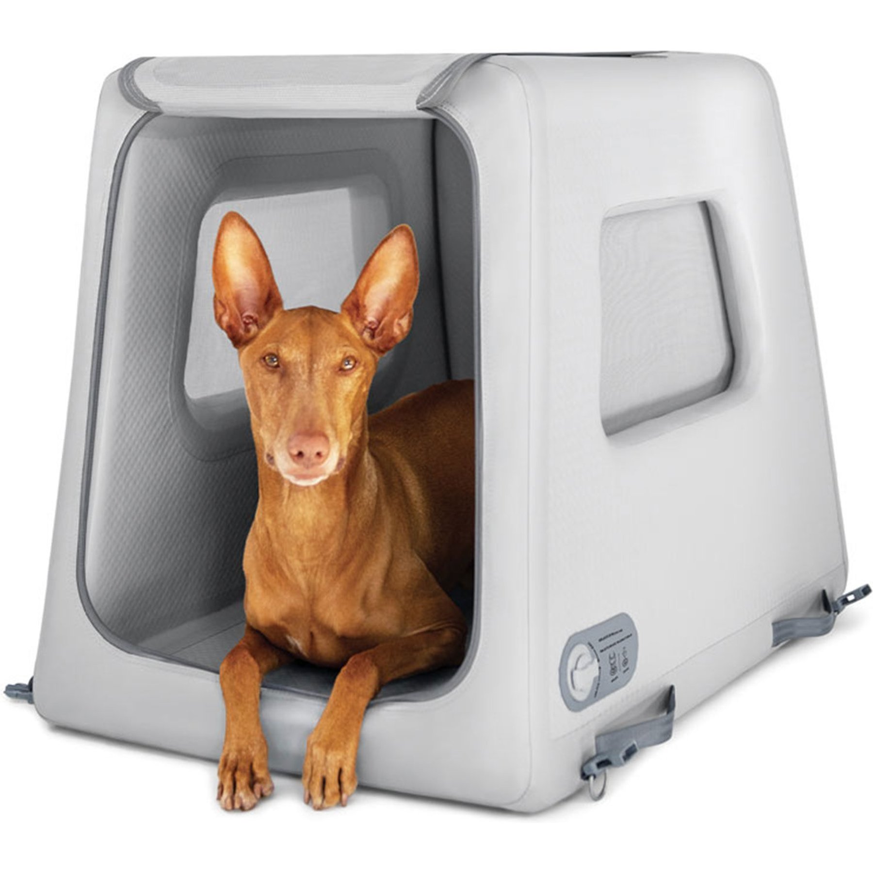 Diggs Diggs Enventur Inflatable Travel Dog Kennel, Grey, Medium