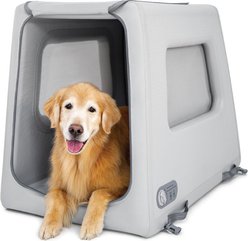 Diggs Enventur Inflatable Travel Dog Kennel, Grey, Large