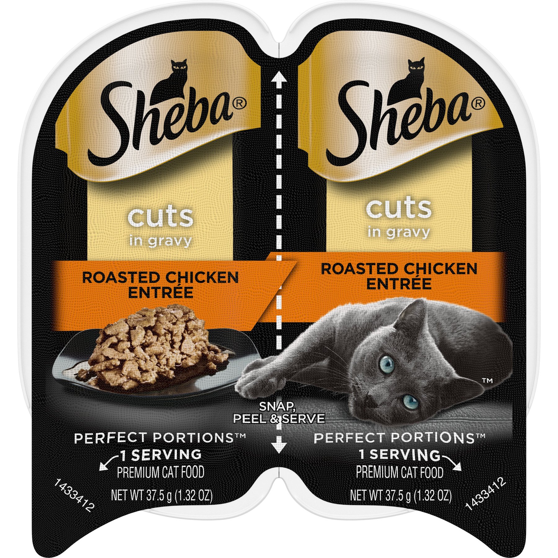 Sheba Select Slices Cat Food Tray with Chicken in Gravy 85g, sheba