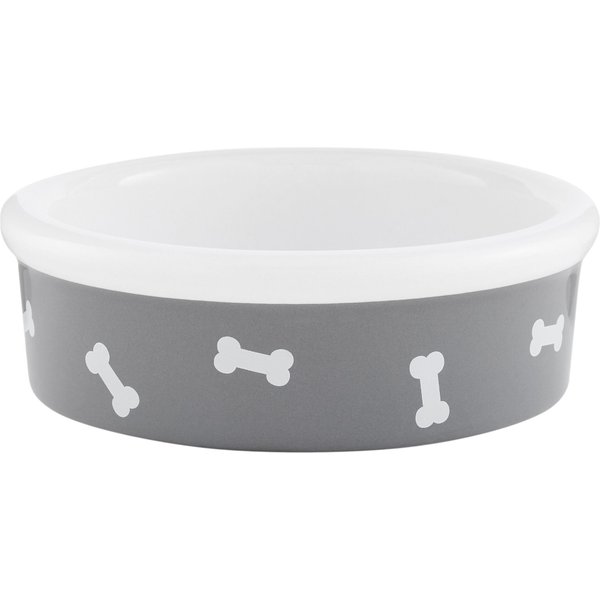 Sam's Pets Duke Non-skid Stone Dog Bowl, Grey, 30-oz