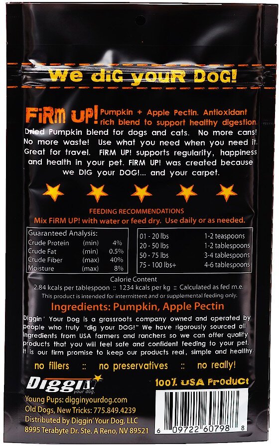 Diggin your dog clearance firm up pumpkin supplement