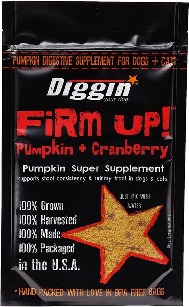 Diggin' Your Dog Firm Up! Pumpkin Plus Cranberry Super Dog & Cat Supplement, 4-oz bag slide 1 of 4