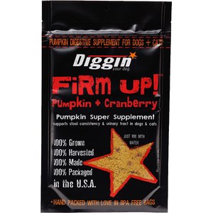 Diggin' Your Dog Firm Up! Pumpkin Plus Cranberry Super Dog & Cat Supplement, 4-oz bag