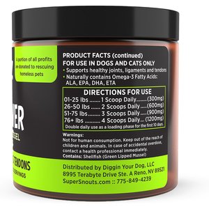 Super Snouts Joint Power Powder Joint Supplement for Dogs & Cats, 2.64-oz jar