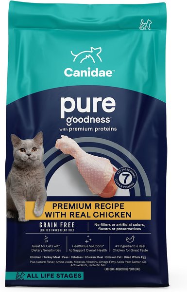 CANIDAE Grain-Free PURE Limited Ingredient Chicken Recipe Dry Cat Food, 10-lb bag slide 1 of 9