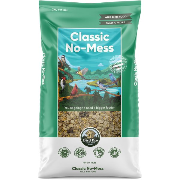 BIRD PRO Classic NoMess Bird Food, 18lb bag