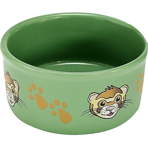KAYTEE Paw Print Small Animal Food & Water Bowl, Color Varies, Ferret