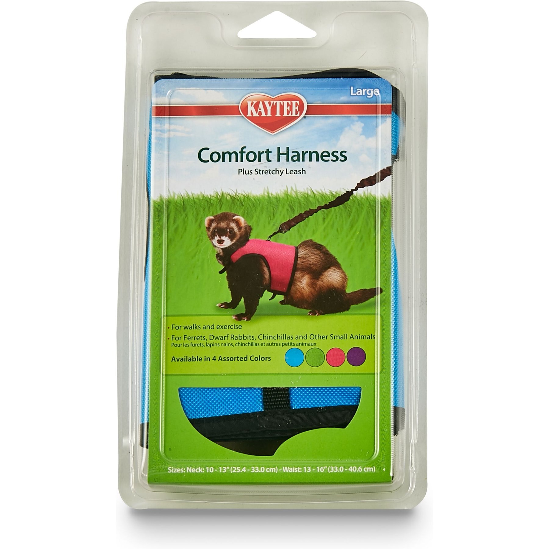 KAYTEE Small Animal Harness & Stretchy Leash, Large