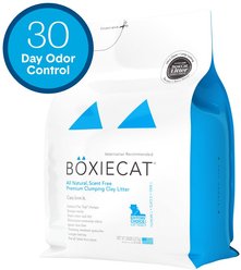 Boxiecat Premium Unscented Clumping Clay Cat Litter, 28-lb bag