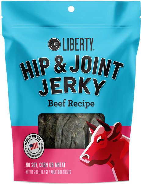 BIXBI Liberty Hip & Joint Beef Liver Recipe Jerky Dog Treats, 5-oz bag slide 1 of 3