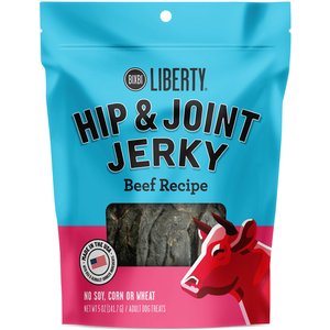 BIXBI Liberty Hip & Joint Beef Liver Recipe Jerky Dog Treats, 5-oz bag