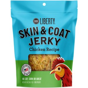 BIXBI Liberty Skin & Coat Chicken Grain-Free Jerky Dog Treats, 5-oz bag