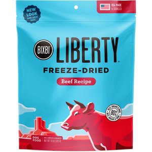 BIXBI Liberty Beef Recipe Grain-Free Freeze-Dried Raw Dog Food, 10-oz bag