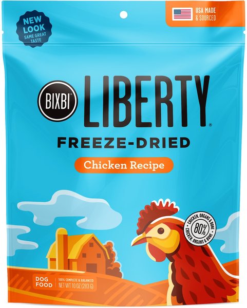 BIXBI Liberty Chicken Recipe Grain-Free Freeze-Dried Raw Dog Food, 10-oz bag slide 1 of 6
